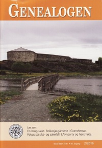 Genealogen nr. 2/2016.
